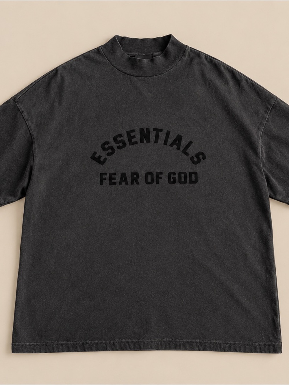 Fear of God Essentials Black Logo Short Sleeve Tee
